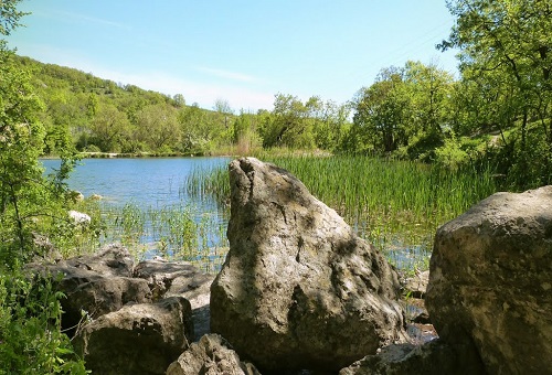 Краснокаменское озеро в Крыму